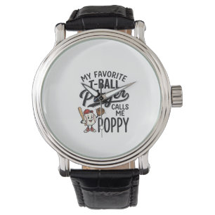Lieblings-T-Ball-Spieler nennt mich Opa-Shirt-Desi Armbanduhr