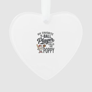 Lieblings-T-Ball-Spieler nennt mich Poppy-Shirt-De Ornament