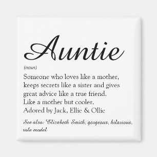 Lieblings-Tante, Tante-Definitions-Skript Magnet