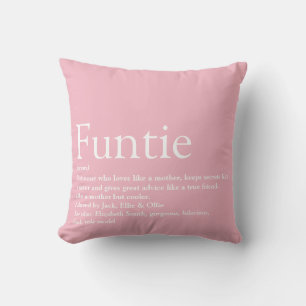 Lieblings-Tante-Tante-Tante Definition rosa Kissen