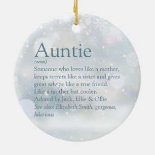 Lieblings Tante Tuntie Definition Frohe Weihnachte Keramik Ornament