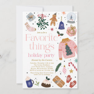 Lieblings-Things-Holiday-Geschenk-Exchange-Party Einladung