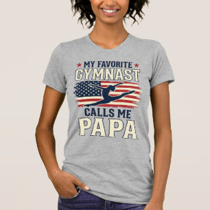 Lieblings-Turner nennt mich Papa Patriotisches Vin T-Shirt
