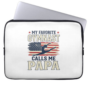 Lieblings-Turnerin nennt mich Papa Patriotisches V Laptopschutzhülle