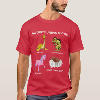 Lieblings-urbane Mythen Nessie Chupacabra Einhorn T-Shirt