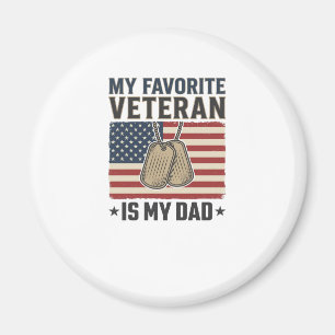 Lieblings-Veteran-Vater-Patriotische-Hundeanhänger Magnet