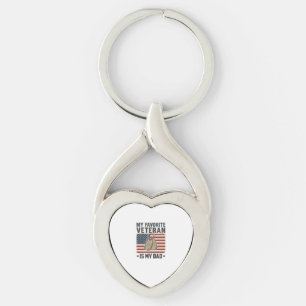 Lieblings-Veteran-Vater-Patriotische-Hundeanhänger Schlüsselanhänger