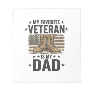 Lieblings-Veteran-Vater-Patriotisches-Kampf-Stiefe Notizblock