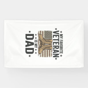 Lieblings-Veteran-Vater-Patriotisches Kampfstiefel Banner