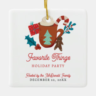 Lieblings-Weihnachtsfeier Cozy Christmas Keramikornament