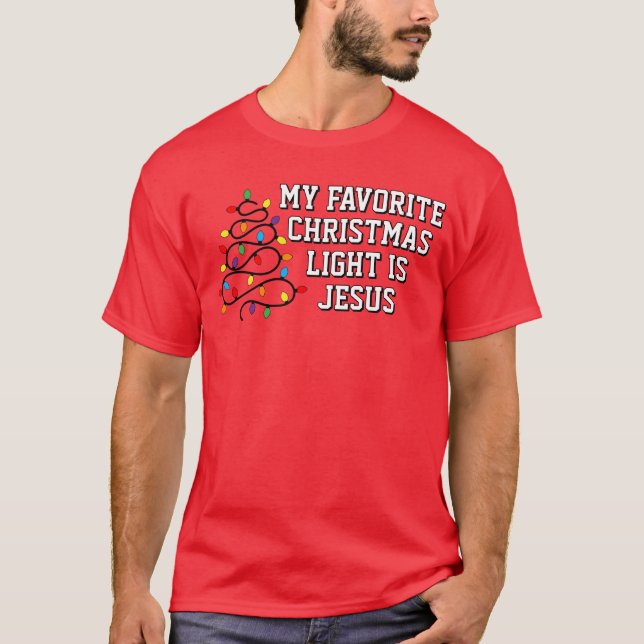 Lieblings-Weihnachtslicht-T-Shirt T-Shirt (Vorderseite)