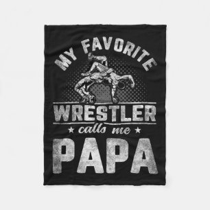 Lieblings-Wrestler nennt mich Papa zum Vatertag Fleecedecke
