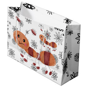 Lieblingsblume und Ameise. Große Geschenktüte