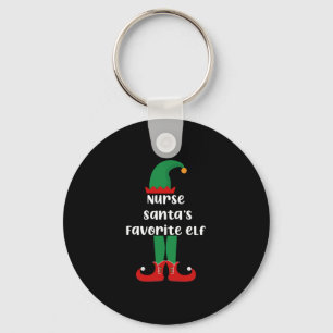 Lieblingselfe von Krankenschwester Santa Lustige K Schlüsselanhänger