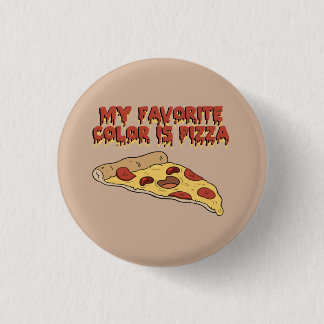 Lieblingsfarbe ist Pizzaknopf Button