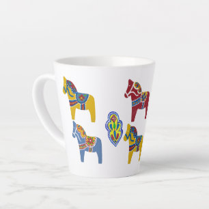 Lieblingsfarben Dala Pferde von Julia Latte Tasse