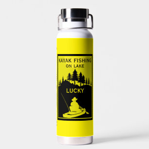 Lieblingsfischerei auf dem Kayak-See und dem Fluss Trinkflasche