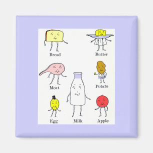 Lieblingsgerichte Vintage Küchenkunst Magnet