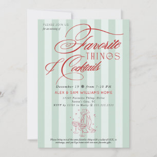 Lieblingsgeschenke & Cocktails Weihnachtsgeschenkt Einladung