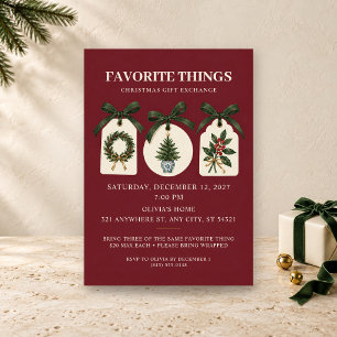 Lieblingsgeschenke Weihnachtsgeschenk-Tauschparty Einladung