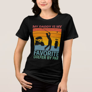 Lieblingsgolfer nach Par für den Vater Tri-Blend Shirt