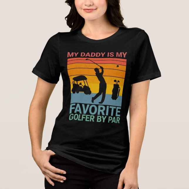 Lieblingsgolfer nach Par für den Vater  Tri-Blend Shirt (Vorderseite)