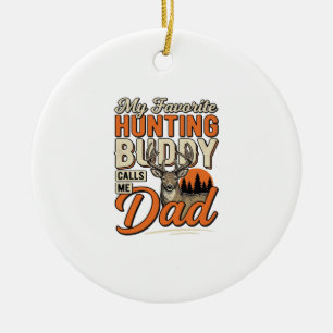 Lieblingsjagdskumpel nennt mich Papa Vintage-Hirsc Keramik Ornament