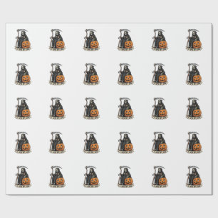 Lieblingsjob Sensenmann Halloween Kürbis Sense_1 Geschenkpapier