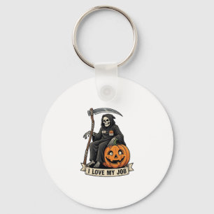 Lieblingsjob Sensenmann Halloween Kürbis Sense_1 Schlüsselanhänger
