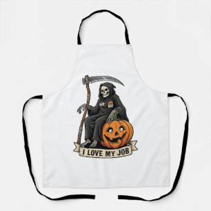 Lieblingsjob Sensenmann Halloween Kürbis Sense_1 Schürze