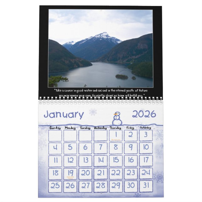 LieblingsJohn Muir-Zitate Kalender (Jan 2026)