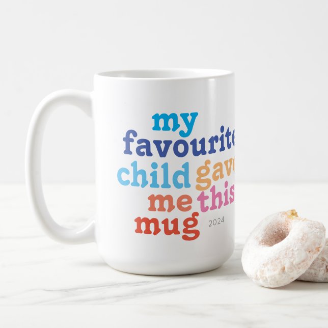 Lieblingskind der britischen Mutter oder des Vater Kaffeetasse (Mit Donut)