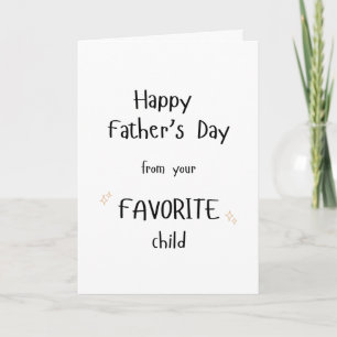 Lieblingskind des Papa Vatertag (kindlich) Karte