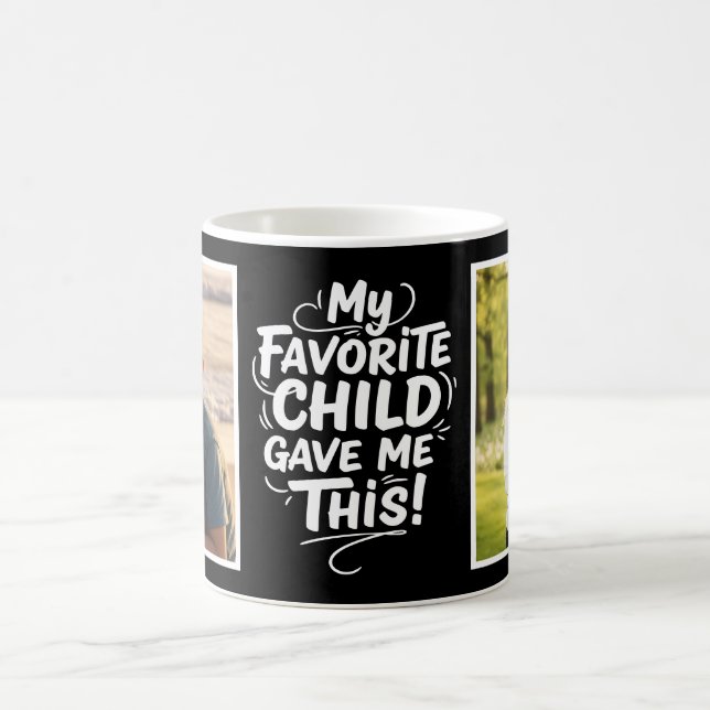 Lieblingskind gab mir dieses 2-Foto-Pinsel-Skript  Kaffeetasse (Mittel)