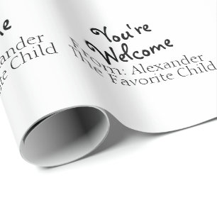 Lieblingskind Sie sind willkommen auf Weiß Geschenkpapier