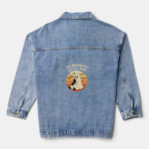 Lieblingskleiner Boo Halloween Geist Baby Retro So Jeansjacke