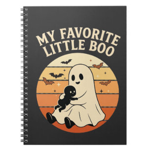 Lieblingskleiner Boo Halloween Geist Baby Retro So Notizblock