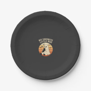 Lieblingskleiner Boo Halloween Geist Baby Retro So Pappteller