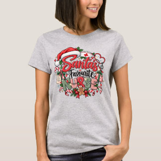 Lieblingskrankenschwester von Santa - Lustiges Wei T-Shirt