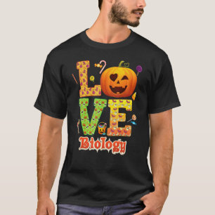 Lieblingslehrer Biologie Kürbis Halloween Süßigkei T-Shirt
