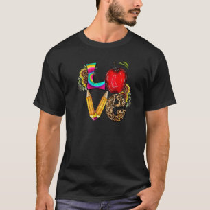 Lieblingslehrer Bleistift Leopard Zurück zur Schul T-Shirt