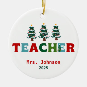 Lieblingslehrer des Weihnachtsmanns,Lehrergeschenk Keramik Ornament