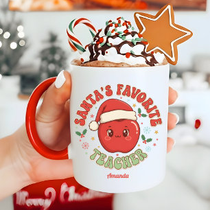 Lieblingslehrer von Santa Lustiges Weihnachtsgesch Tasse