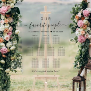 Lieblingsmenschen 10 Tische Hochzeitssitzplan Acrylschild