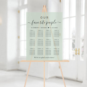 Lieblingsmenschen 12 Tisch Sage Hochzeitssitzordnu Acrylschild