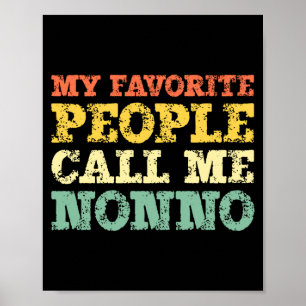 Lieblingsmenschen nennen Nonno Vintage-Langarm Poster