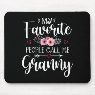 Lieblingsmenschen nennen Oma-Shirt floral Mutterta Mousepad