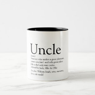 Lieblingsonkel Moderne Definition Zitat Zweifarbige Tasse