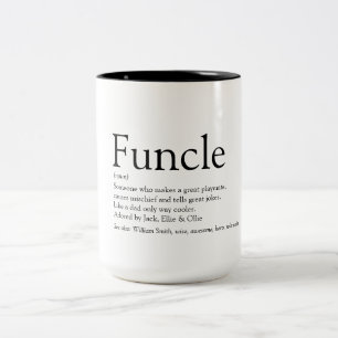 Lieblingsonkel moderne Definition Zweifarbige Tasse