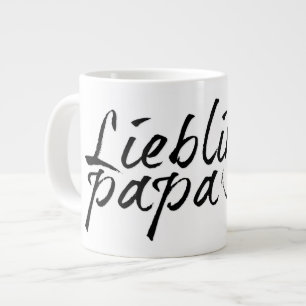 Lieblingspapa - schwarzer Schriftzug 00001 Jumbo-Tasse